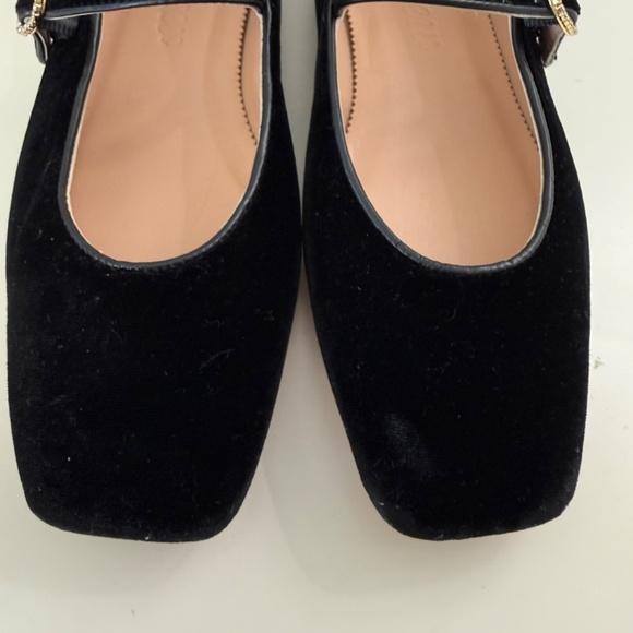 Black Velvet J.Crew Ballet Flats, Size 7.5 - Picture 2 of 16